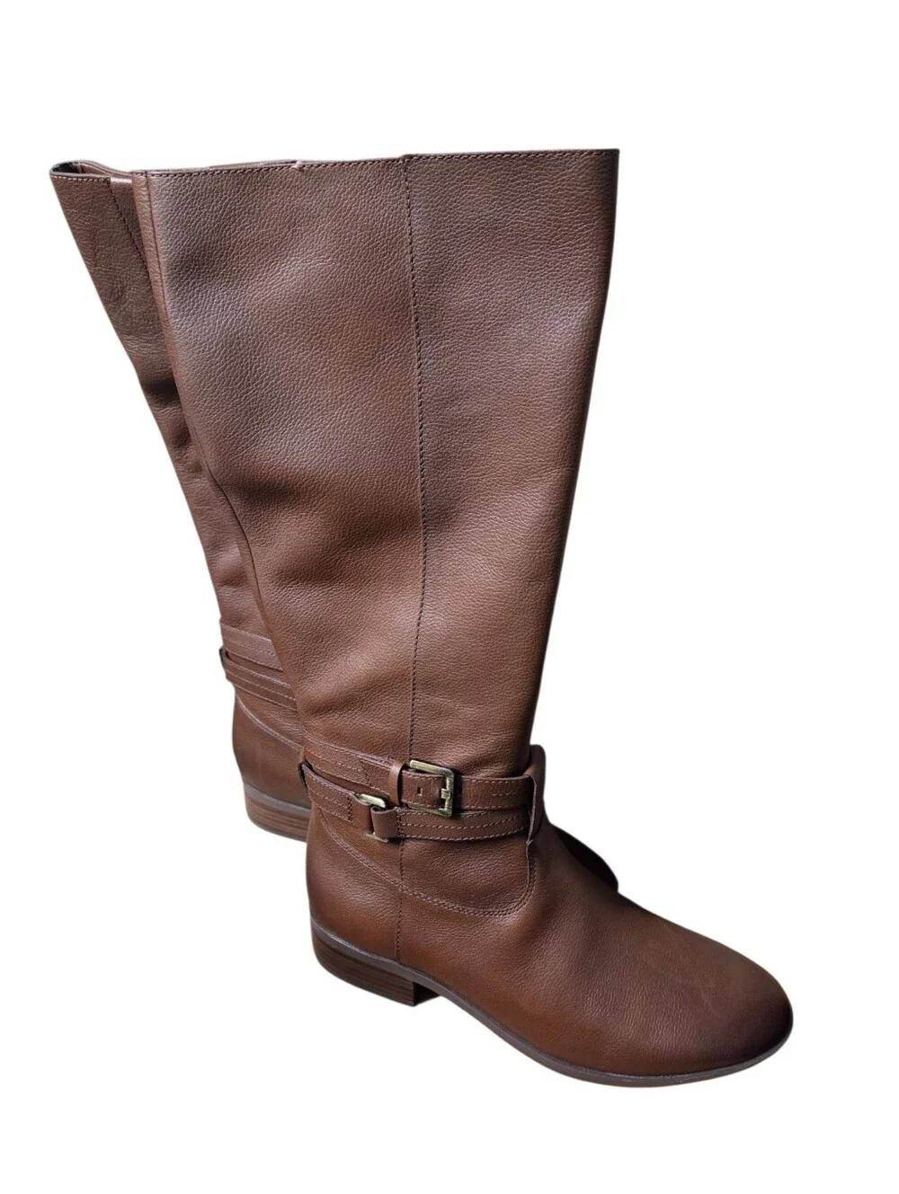 Naturalizer Women's Cinnamon Leather Rory Knee High Boots 9W -SEE BELOW-